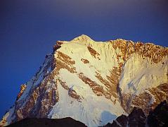 07 Nanga Parbat Rupal And East Faces Close Up From Tarashing At Sunrise Nanga Parbat is a great sunrise mountain viewed from the east at Tarashing. Here is a close up of the Nanga Parbat Rupal and East Faces at sunrise.